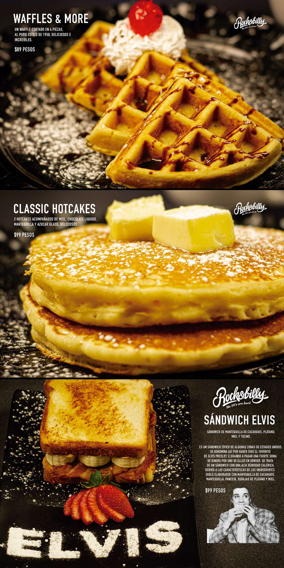 Menú Waffles