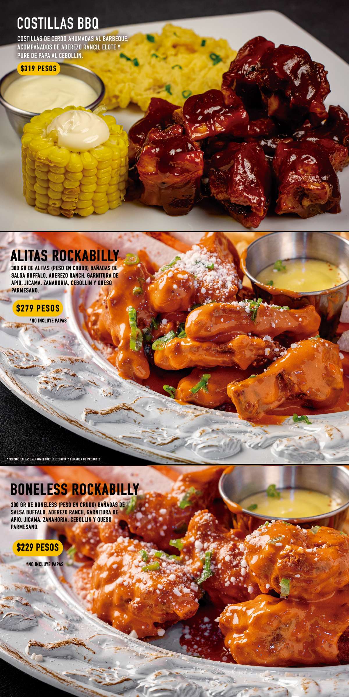 Menú Costillas