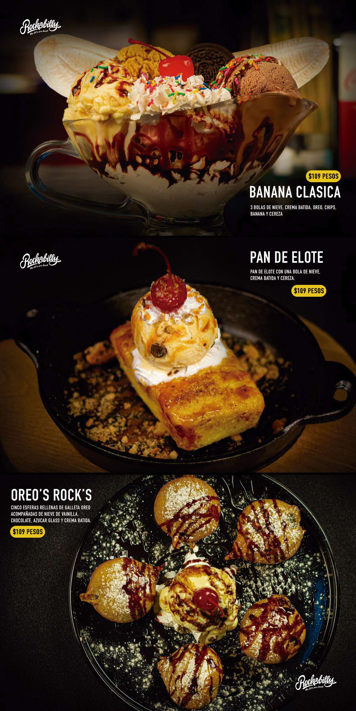 Menú Helado